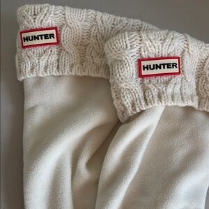 Hunter Cream Knit Boot Socks